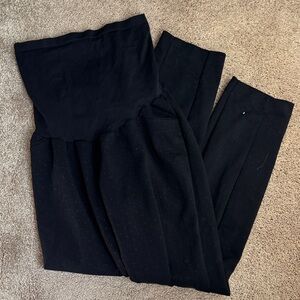 Motherhood Maternity Black High-Waist Ponte Leggings - Size XL Maternity